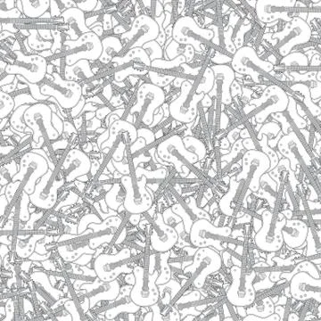 Abstract electric guitar pattern Illustrazione stock