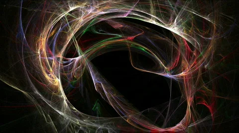 Abstract Electric Seamless Fractal Loop Stock Footage