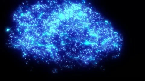 Abstract Electric Sphere Core Disintegration Plasma Particle Motion Video Stock-Footage 336515886
