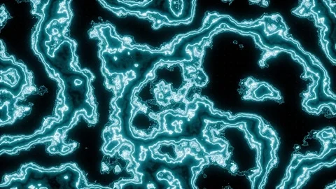 Abstract Electric Topographic Contour Loop with Cyan Energy Lines 스톡 동영상 346375628
