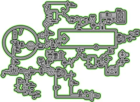 Abstract electrical circuit Stock Illustration