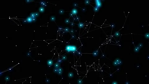 An abstract electrical grid background. Places where white light lines connect Stock Footage 237487776