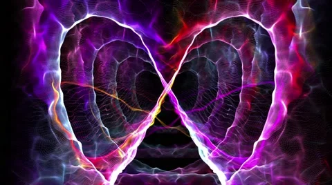 Abstract electrical nervous system brain with colorful light alpha wave hole Stock Footage 59934390