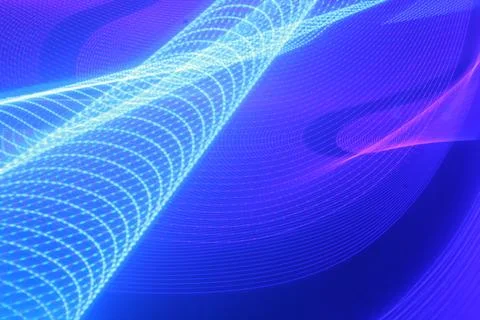 Abstract electromagnetic waves background Stock Illustration