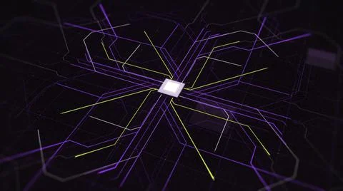 Abstract electronic circuit for the distribution of electricity in an urban 스톡 일러스트