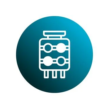 Abstract electronic components icon graphic, symbolizing technology design .. Stock Illustration