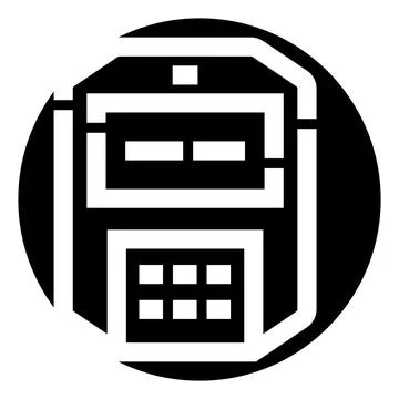 Abstract electronic device icon representing digital technology 库存插图