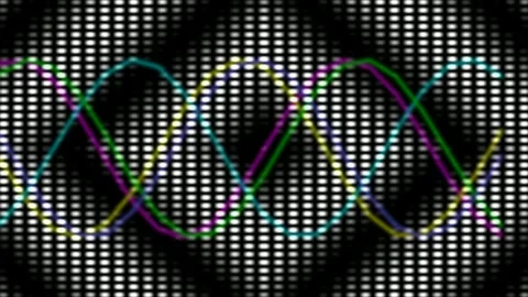 Abstract electronic signal waves equalizer background for futuristic techno.. Stock Footage 339786068