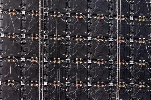 Abstract electronical background with multiple displays stitched together. Back Stock Photos