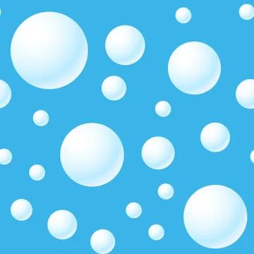 Abstract elegance blue background with white balls Stock Illustration