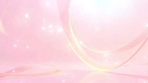 Abstract Elegance: Pink Ribbon Dance - A Delicate Ballet of Light and Form for Vídeo Stock 330319220