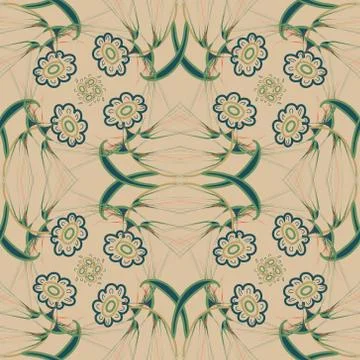 Abstract Elegance seamless pattern with floral background Illustrazione stock