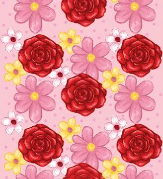 Abstract Elegance Seamless pattern with floral background Illustrazione stock