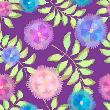 Abstract Elegance Seamless pattern  floral background Stock Illustration