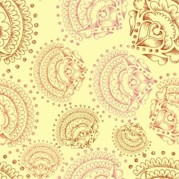 Abstract Elegance Seamless pattern with floral background Stock Illustration