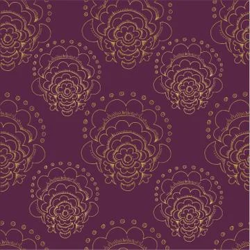Abstract Elegance Seamless pattern with floral background Stock Illustration