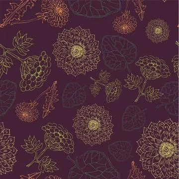 Abstract Elegance Seamless pattern with floral background Illustrazione stock