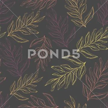 Abstract Elegance Seamless pattern with floral background - Vector Stock Illustration