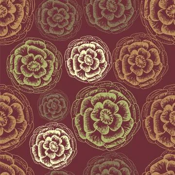 Abstract Elegance Seamless pattern with floral Stock Illustration