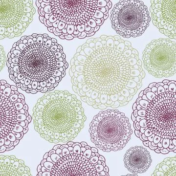 Abstract Elegance Seamless pattern with floral Stock Illustration