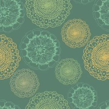 Abstract Elegance Seamless pattern with floral 스톡 일러스트