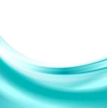 Abstract elegant cyan blue smooth vector waves background 스톡 일러스트