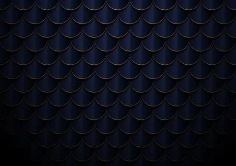 Abstract elegant dark blue and gold geometric semicircle pattern background a Stock Illustration
