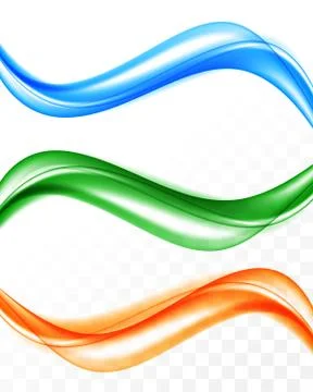 Abstract elegant dynamic waves collection Stock Illustration