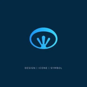 Abstract elegant flower logo icon vector design. Illustrazione stock