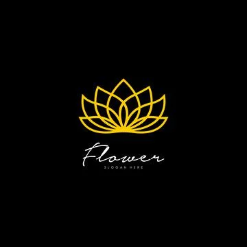 Abstract elegant flower logo icon vector design Illustrazione stock