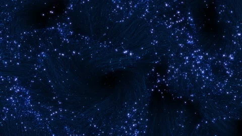 Abstract Elegant Glowing Blue Optical Fibers Loop Background Видео 202040849