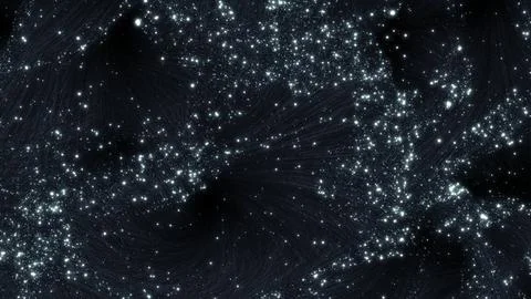 Abstract Elegant Glowing Silver Optical Fibers Loop Background Stock Illustration