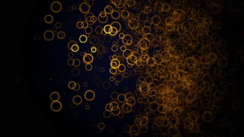 Abstract elegant gold circle particles flow in 4k video. Stock Footage 153040775