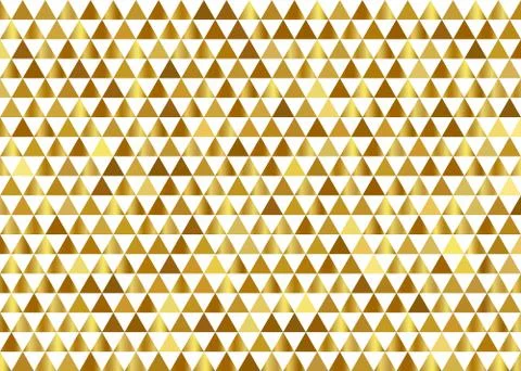 Abstract elegant gold gradient geometric triangles pattern on white backgroun Illustrazione stock