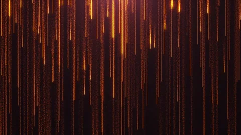 Abstract elegant golden particles flow. Luxury gold particle lines Stock Footage 279899777