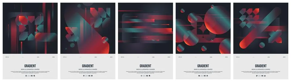 Abstract elegant gradient composition with geometric postmodern and minimal.. Stock-Illustration