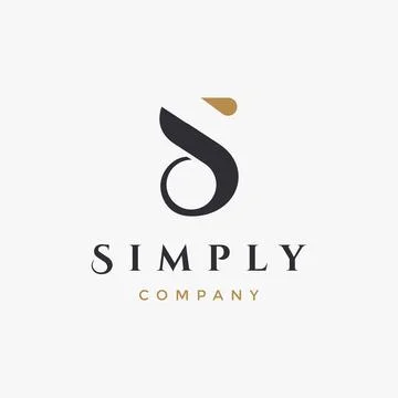 Abstract elegant letter logo S monogram logo icon on white background Stock Illustration