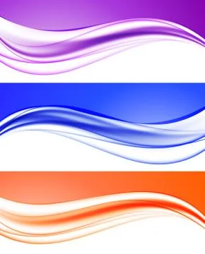 Abstract elegant light waves collection Stock Illustration