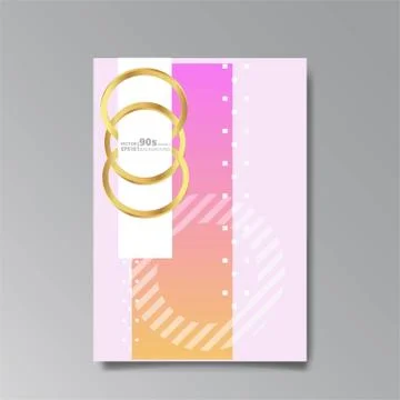 Abstract elegant luxury background, three gold rings, chain, golden jewelry,  Stock Illustration