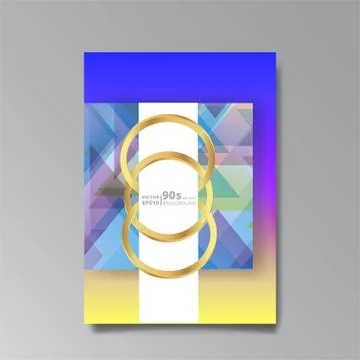 Abstract elegant luxury background, three gold rings, chain, golden jewelry,  Illustration