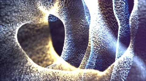 Abstract elegant neon motion background loop with dancing particles Stock Footage 63241399