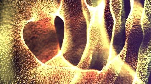 Abstract elegant neon motion background loop with dancing particles gold Stock Footage 63279971