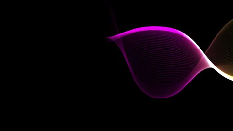 Abstract Elegant Purple Light Wave Flow Motion Background Stock Footage 347516804
