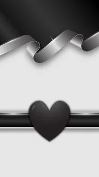 Abstract elegant silver and black card design with copy space Stock Illustration