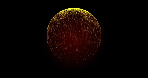 Abstract elegant sphere of golden particles, magic ball. Stock Footage 246867543