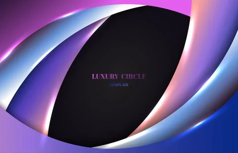 Abstract elegant template design of geometric circle template with glitters. Stock Illustration