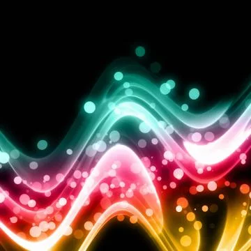 Abstract elegant wave design with bubbles and space for your text イラスト素材