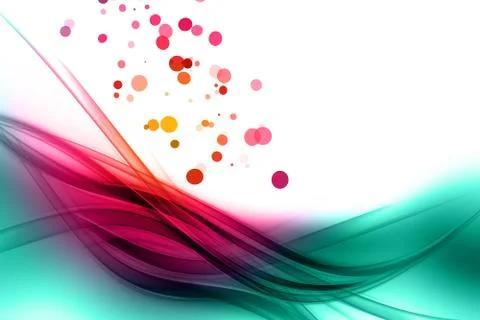 Abstract elegant wave design with bubbles and space for your text イラスト素材
