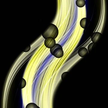 Abstract elegant wave design with bubbles and space for your text イラスト素材