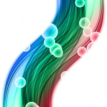 Abstract elegant wave design with bubbles and space for your text イラスト素材